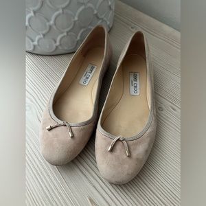 Jimmy Choo Jennie Suede Ballet Flats Size 38